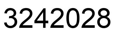 Number 3242028 black image