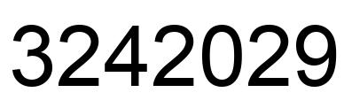 Number 3242029 black image