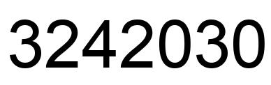 Number 3242030 black image