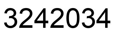 Número 3242034 imagen negro