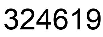 Number 324619 black image
