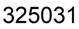 Número 325031 imagen negro