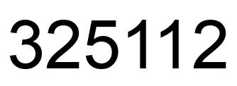 Number 325112 black image