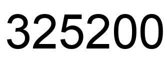 Number 325200 black image