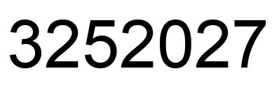 Number 3252027 black image