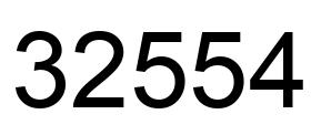 Number 32554 black image