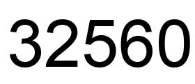 Number 32560 black image