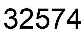 Number 32574 black image