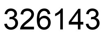 Número 326143 imagen negro