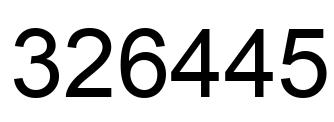 Número 326445 imagen negro