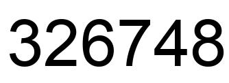 Number 326748 black image