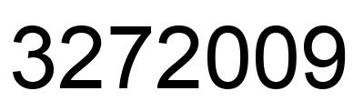 Number 3272009 black image