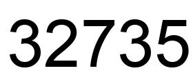 Number 32735 black image