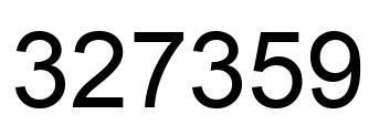 Número 327359 imagen negro