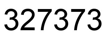 Número 327373 imagen negro