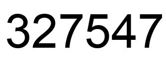 Number 327547 black image