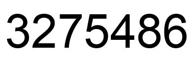 Number 3275486 black image