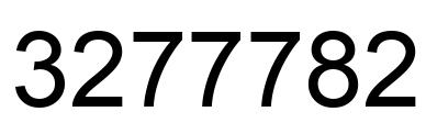 Number 3277782 black image