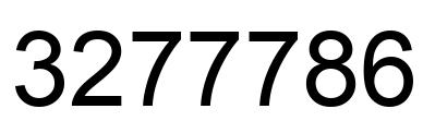 Number 3277786 black image