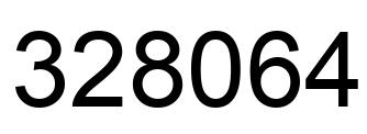 Number 328064 black image