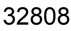 Number 32808 black image