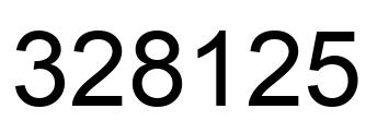 Number 328125 black image