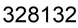 Number 328132 black image