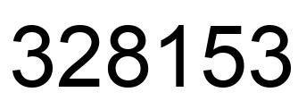 Number 328153 black image