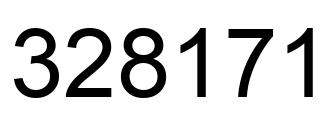 Number 328171 black image