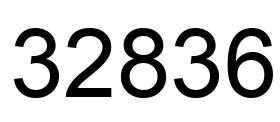 Number 32836 black image
