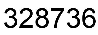 Number 328736 black image