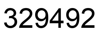 Number 329492 black image