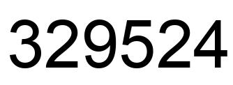 Number 329524 black image