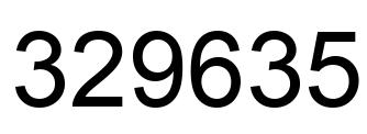 Number 329635 black image