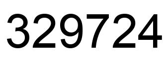 Number 329724 black image