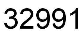 Number 32991 black image