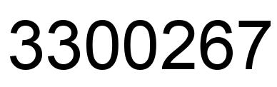 Number 3300267 black image