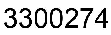 Number 3300274 black image
