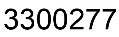 Number 3300277 black image