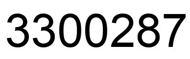 Number 3300287 black image