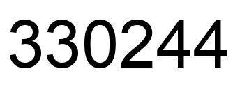 Number 330244 black image