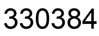 Number 330384 black image