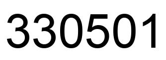 Number 330501 black image