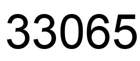 Number 33065 black image