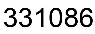 Number 331086 black image