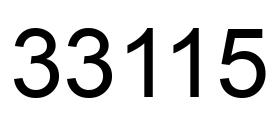 Number 33115 black image