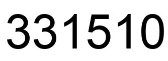 Number 331510 black image