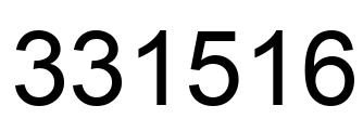 Number 331516 black image