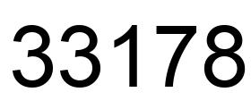 Number 33178 black image