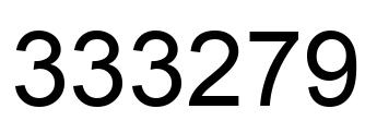 Number 333279 black image